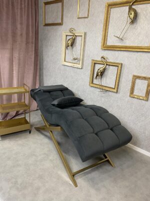 loft teddy beauty parlor dark grey gold bed 2 cosmetic furniture